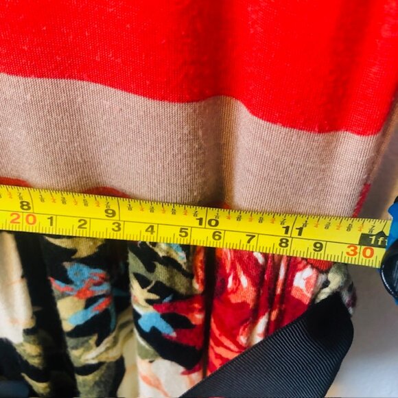 12PM by Mon Ami Maxi Dress – Size M – Striped & Floral Print – Long Sleeve - Picture 5 of 9
